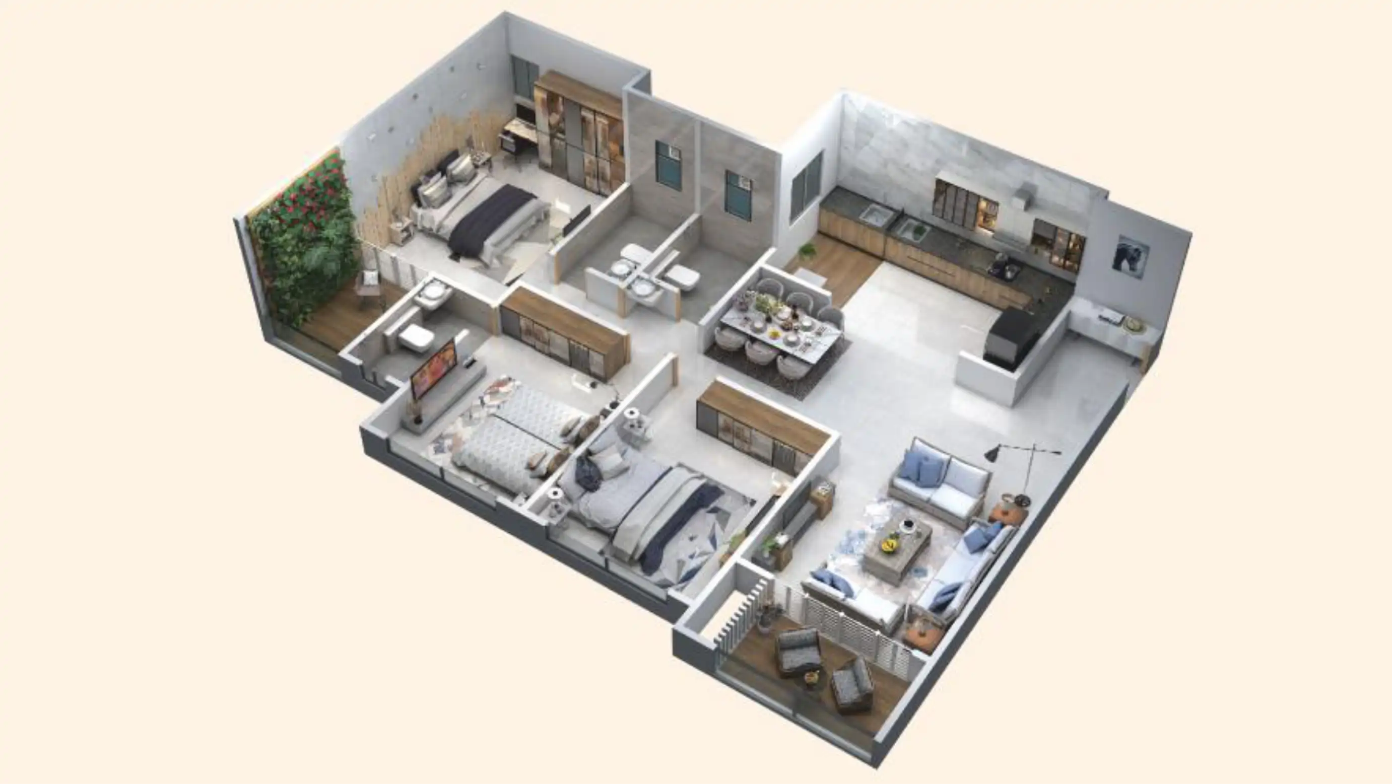 1BHK Floor Plan
